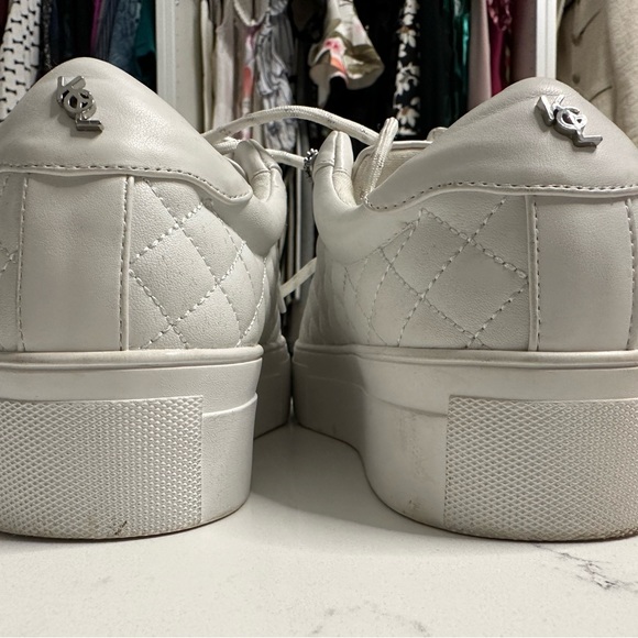 Kurt Geiger London White Leather Sneakers Liviah Quilt size 36 or 6 - Picture 7 of 8
